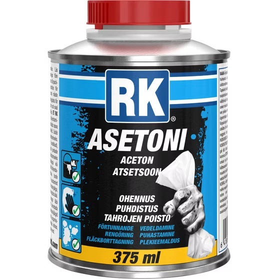 RK Asetoni 375 ml - Maaliohenteet - 6418091381375 - 1