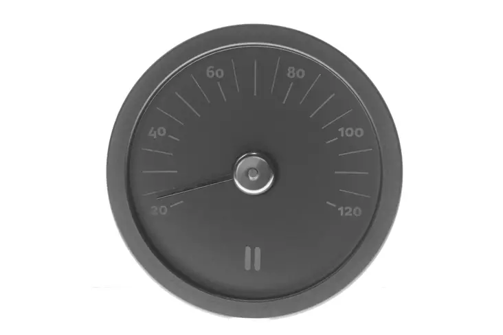 Rento Saunan lämpömittari alumiini musta - Saunan lämpömittarit - 6410412915535 - 1