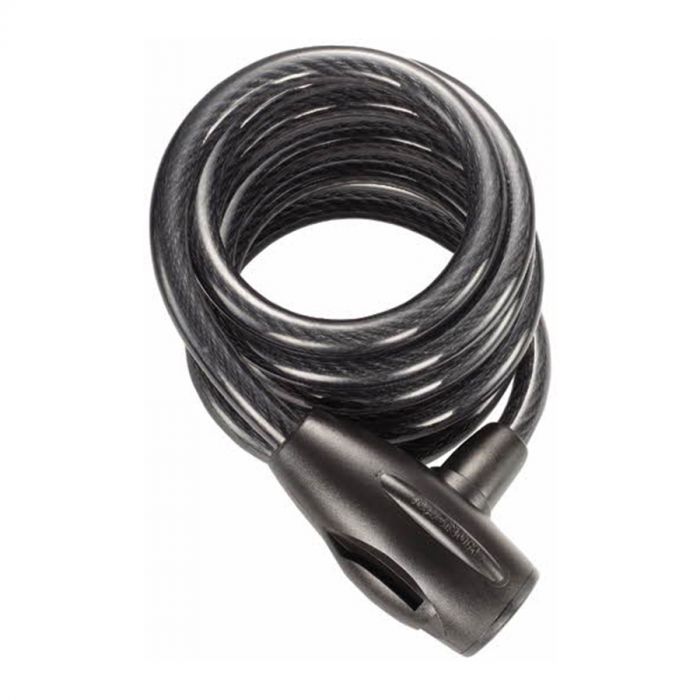 SPIRAALILUKKO 12mm/180cm,musta - Pyöräilyvarusteet ja -lukot - 6438131029975 - 1