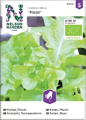Salaatti, Tammenlehti-, Plezir, Organic - Yrttien siemenet - 7312600860315 - 1