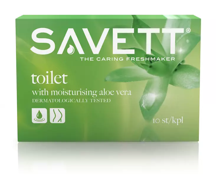 Savett 10kpl Toilet kosteuspyyhe - Intiimikosteuspyyhkeet - 7310613524255 - 1