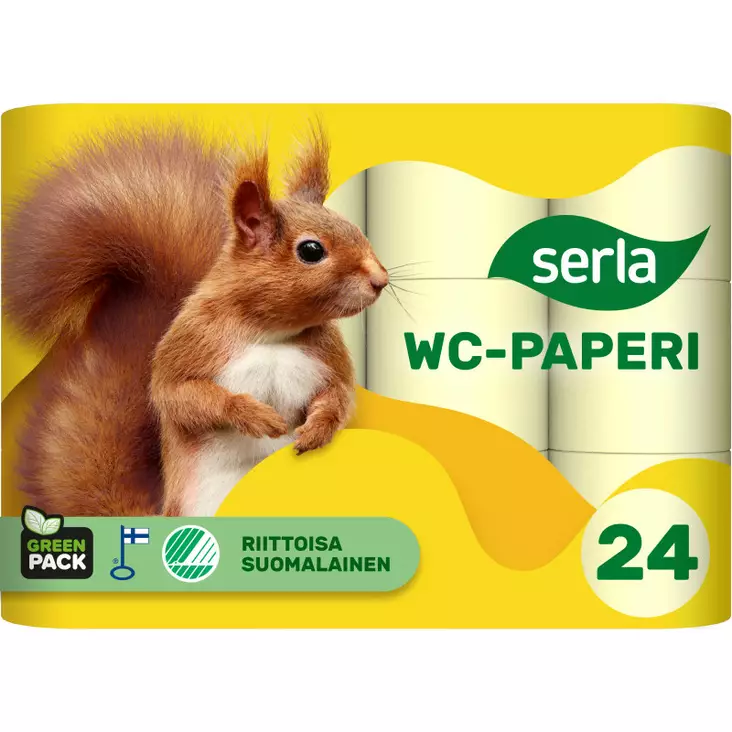 Serla WC-paperi 24 rl keltainen - WC-paperit - 6414300171485 - 1