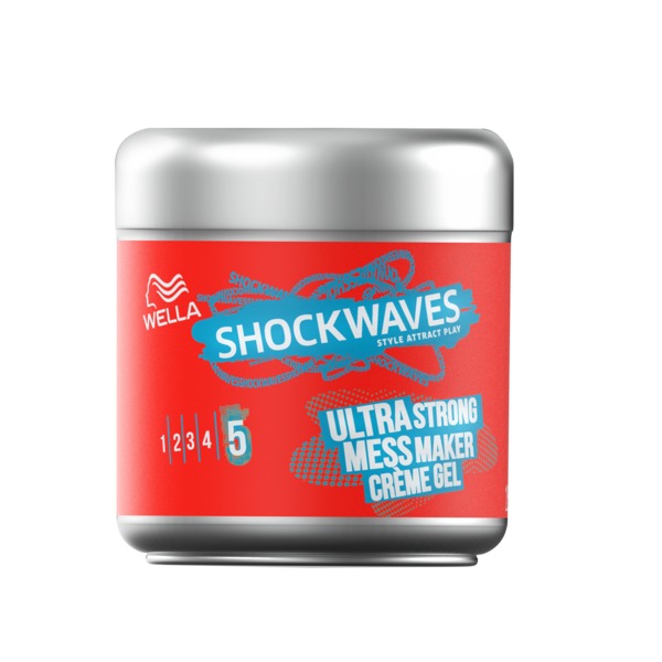 Shockwaves Ultra Strong Mess Constructor Creme geeli 150 ml - Hiusnaamiot ja muut hiustuotteet - 4056800100545 - 1