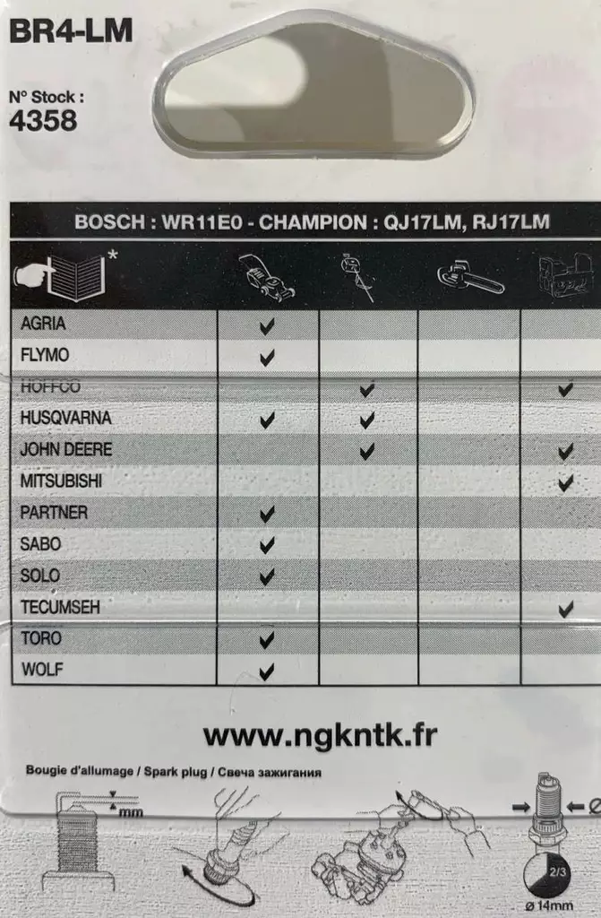 TULPPA No5 NGK BR4LM - Sytytystulpat - 0087295043585 - 1