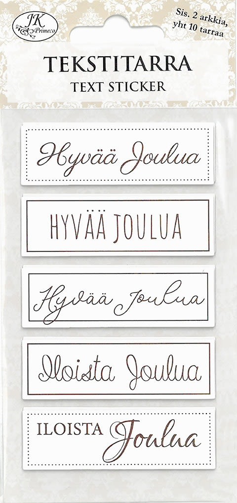 Tarra Jouluntoivotukset t.ruskea 2 ark - Tee-se-itse DIY - 6417715088645 - 1