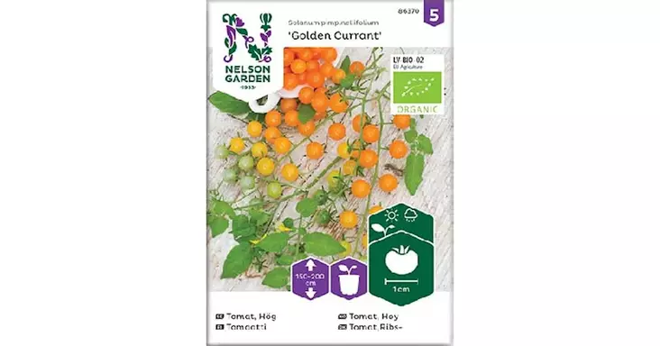 Tomaatti, Golden Currant, Organic - Vihannesten ja hedelmien siemenet - 7312600863705 - 1