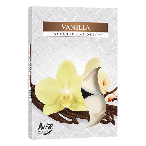 Tuoksulämpökynttilä Vanilla 6kpl - Pöytäkynttilät ja tuoksukynttilät - 5906927015675 - 1