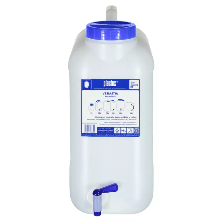 VESIASTIA 16L HD LV AVOS./HANA - Juomapullot ja säiliöt - 6416061007355 - 1