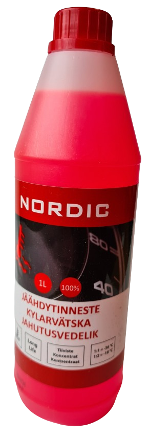 Nordic Jäähdytysneste RED longlife 1L - Jäähdytysnesteet - 4742516001015 - 1