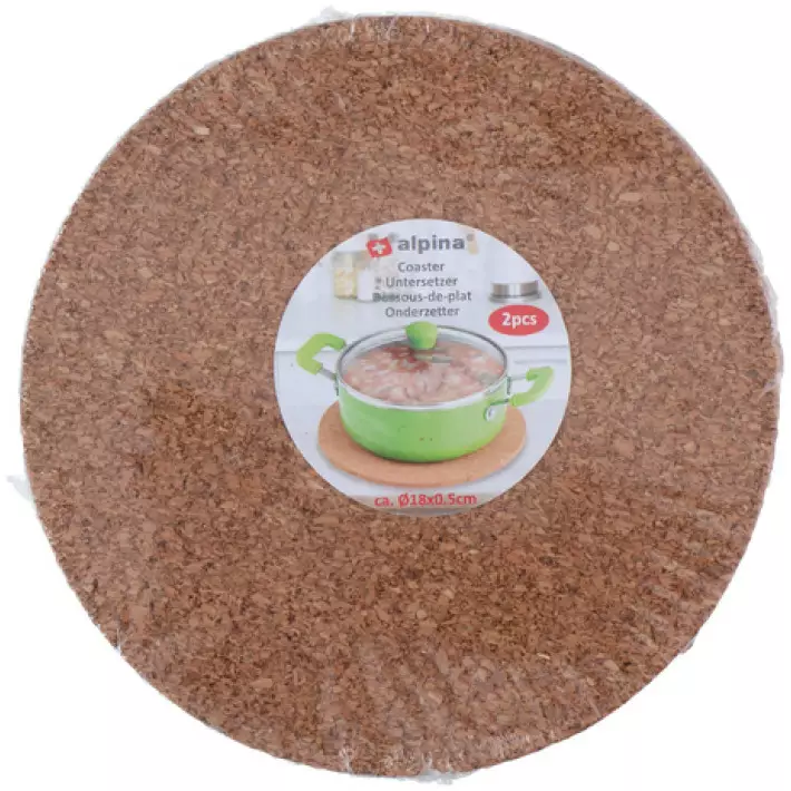 Alpina pannunalunen korkkia Ø18cm 2kpl - Kattilan kannet ja tarvikkeet - 8711252059235 - 1
