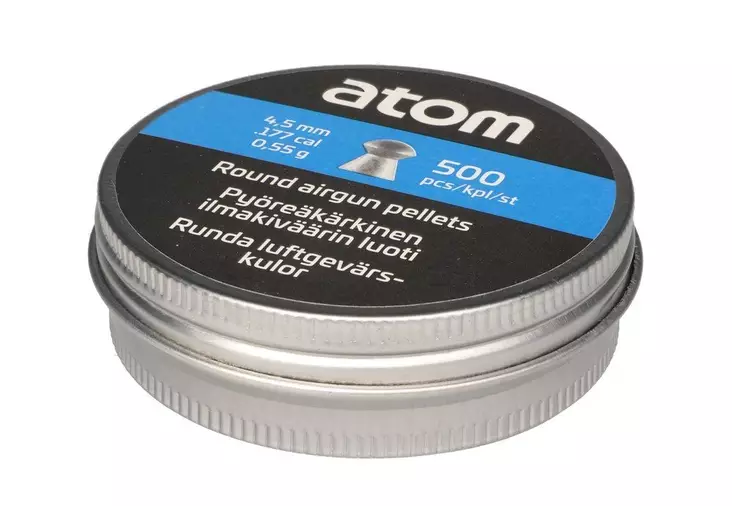 Atom Ilmakiväärin luoti pyöreä 4,5 mm 50 - Ammuntatarvikkeet - 6410416357225 - 1