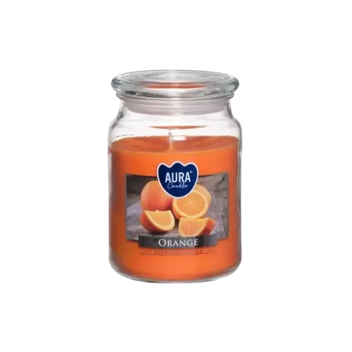Aura Tuoksukynttilä lasipurkissa orange - Pöytäkynttilät ja tuoksukynttilät - 5906927027265 - 1