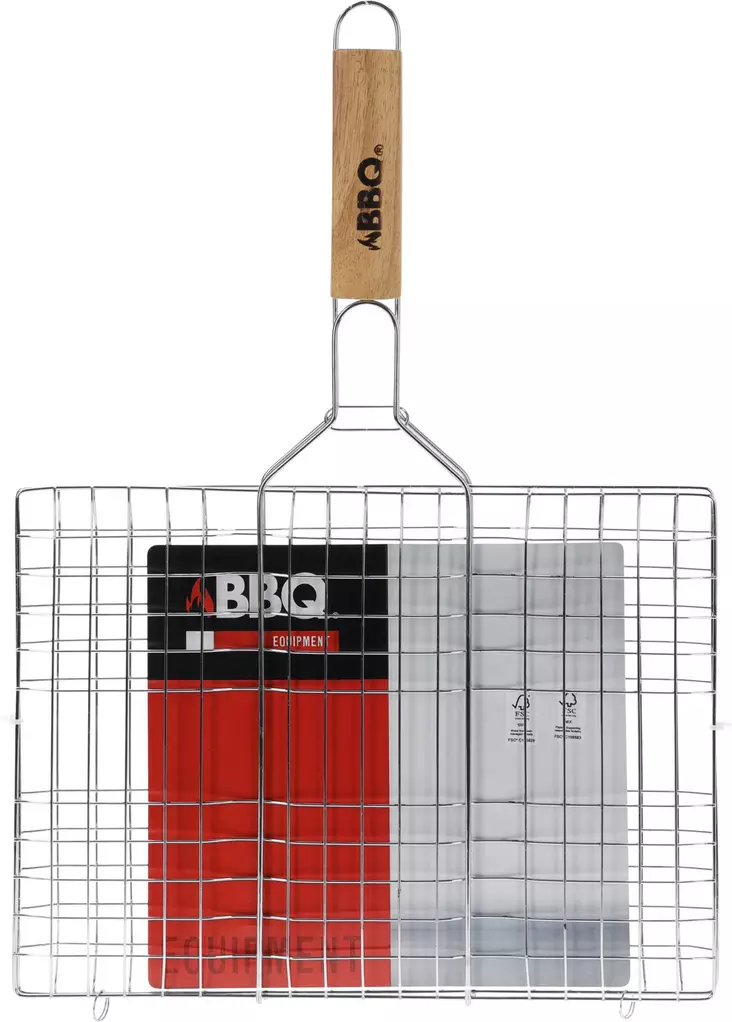 BBQ Halstari puukahvalla 48 x 34 cm - Grillaustarvikkeet - 8721037343565 - 1