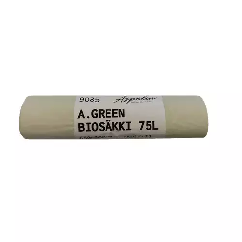BIOSÄKKI 75L A.GREEN 7kpl/rll - Jätteiden lajittelu - 6418055090855 - 1