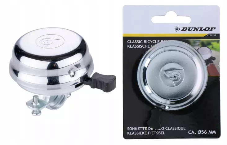 Dunlop soittokello classic hopea - Pyöräilyvarusteet ja -lukot - 8711252475875 - 1