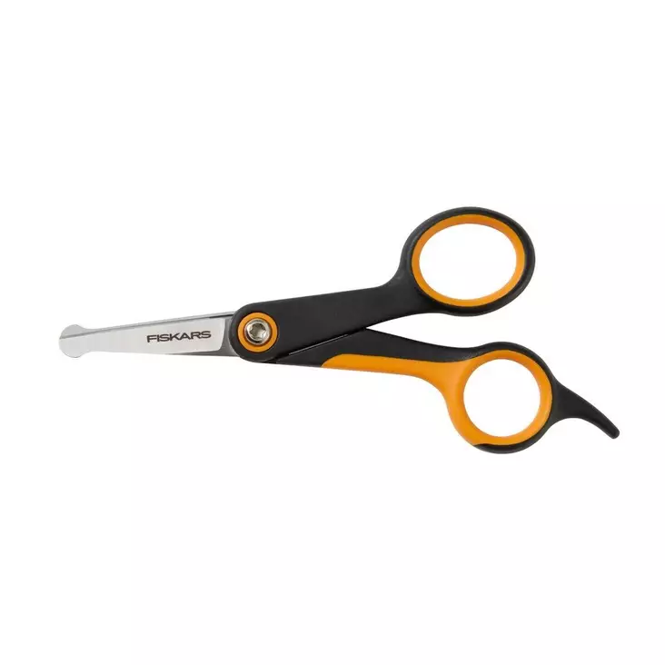 Fiskars Lemmikin pyöreäkärkiset sakset - Koiran trimmaus ja turkinhoito - 0046561816445 - 1