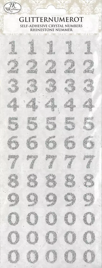 Glitternumerotarra hopea - Tee-se-itse DIY - 6417715024995 - 2