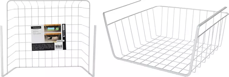 Hyllynaluskori harmaa 30 x 26 x 14 cm - Korit - 8721037097925 - 1