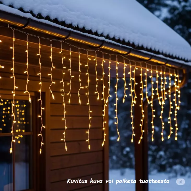 JÄÄPUIKKOKORISTE-ULKOVALOSARJA 480 LED - Jouluvalot ulkokäyttöön - 6438506003715 - 1