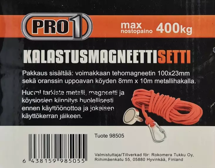 KALASTUSMAGNEETTISETTI 400 KG - Magneettikalastus - 6438159985055 - 1
