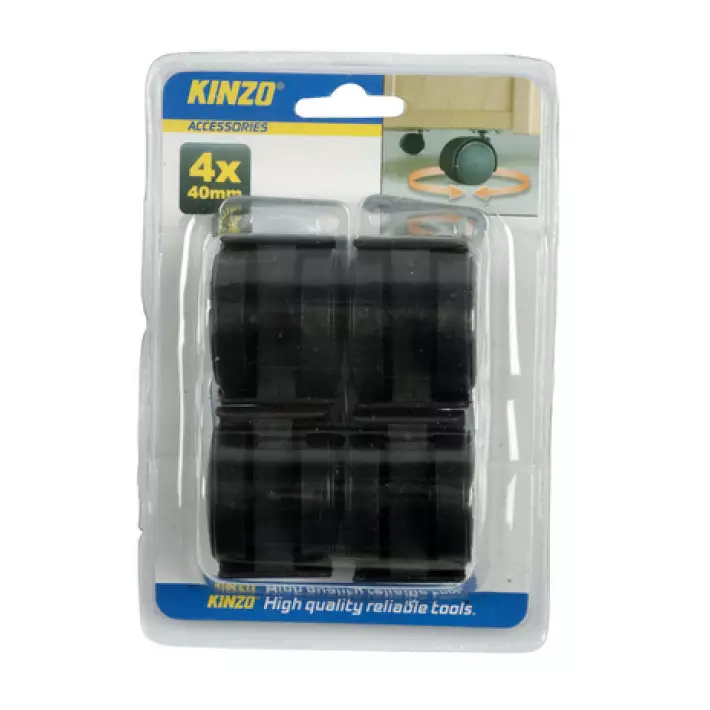 Kinzo kalustepyörät 40MM 4pcs muovi - Kalustepyörät - 8711252797465 - 1
