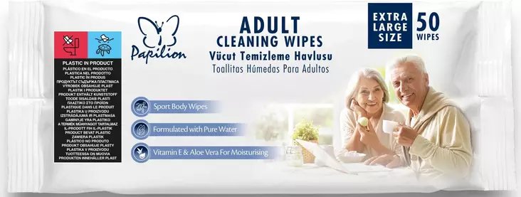 KOSTEUSPYYHE VUODEPOTILAILLE XXL 50KPL - Intiimikosteuspyyhkeet - 8683407002055 - 1