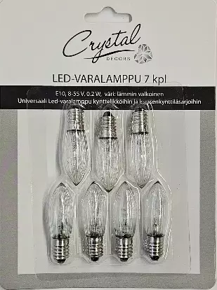 LED - VAIHTOLAMPPU KYNTTELIKKÖÖN - Jouluvalojen varalamput - 6438159119825 - 1