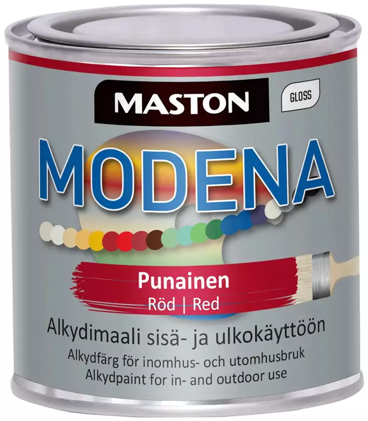 Maali Modena punainen 250ml - Kalustemaalit - 6412496048055 - 1