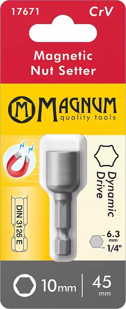 Magneettihylsy 10,0mm / 45mm - Ruuvauskärjet - 6418868176715 - 1