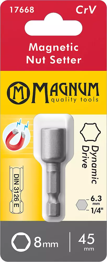Magneettihylsy 8,0mm / 45mm - Ruuvauskärjet - 6418868176685 - 1