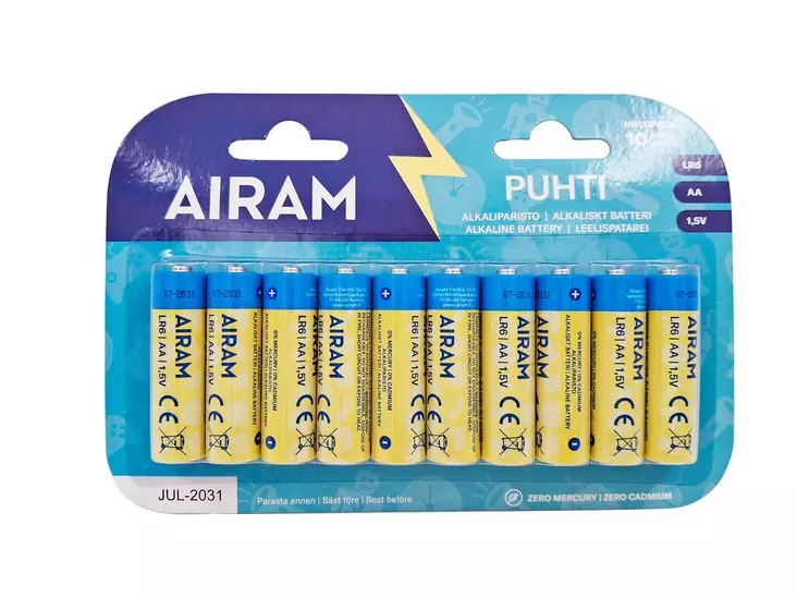 PUHTI-PARISTO AA 10 KPL - Alkaliparistot - 6435200275585 - 1