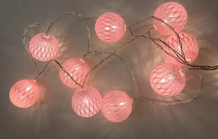 Puuvillapallo -valosarja 10 LED paristok - Sisävalosarjat ja valonauhat - 6438506002985 - 2