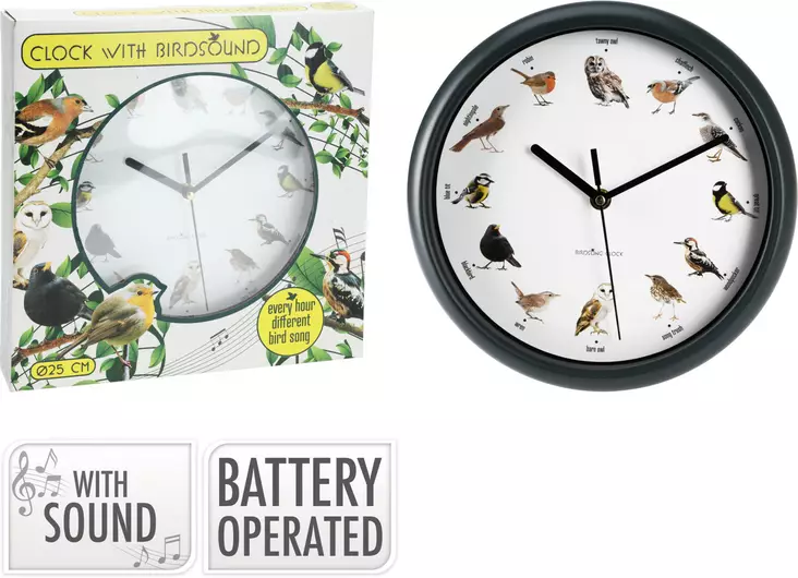 Seinäkello Laulavat Linnut - Seinä- ja pöytäkellot - 8720573961035 - 1