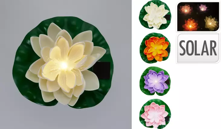 Solarvalo Kelluva Kukka 17 cm - Aurinkokennovalaisimet - 8721037868525 - 1