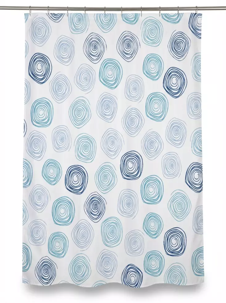 SUIHKUVERHO 180x200cm sininen pallo - Suihkuverhot - 6438159397735 - 1