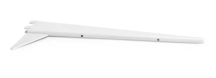 U-KANNATIN 450 mm valkoinen vahvistettu - Hyllynkannattimet - 7317900309465 - 1