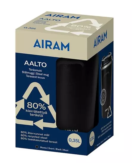 Aalto Teräsmuki 0,35 L musta - Termokset - 6435200316066 - 2