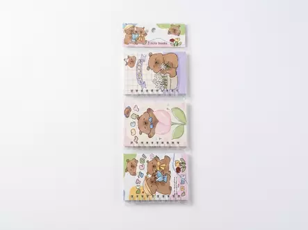 Capybara muistikirja 3kpl A7 - Muistilehtiöt ja -kirjat - 6438506023386 - 1