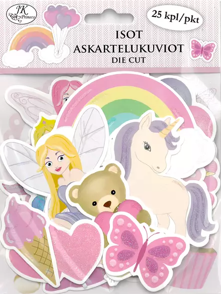Isot askartelukuviot Lila/pinkki 25kpl - Tee-se-itse DIY - 6417715030156 - 1