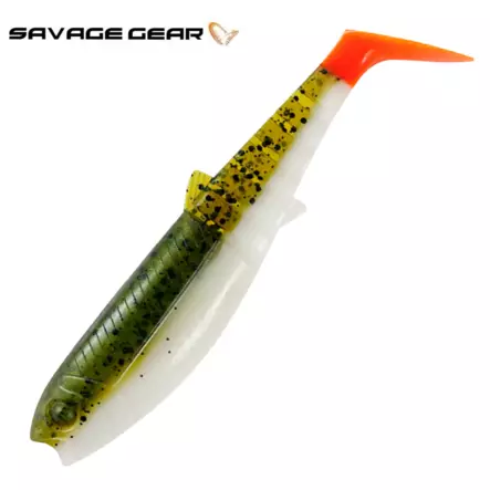 SG Cannibal Shad 8cm Olive Hot Orange - Jigit ja jigipäät - 5706301771346 - 1