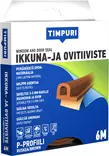 TIMPURI Ikkuna- ja ovitiiviste P-profiili 6m ruskea - Ikkunatiivisteet ja ovitiivisteet - 6418091704266 - 1