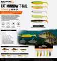 SG Fat Minnow T-Tail 7cm Dark Water MIX - Jigit ja jigipäät - 5706301770066 - 1