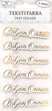 Tekstitarra Paljon onnea kulta 2ark - Tee-se-itse DIY - 6417715088546 - 2