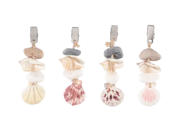 4Living Pöytäliinan Tuulipainot 4 kpl simpukka - Koriste-esineet - 6410416457406 - 1