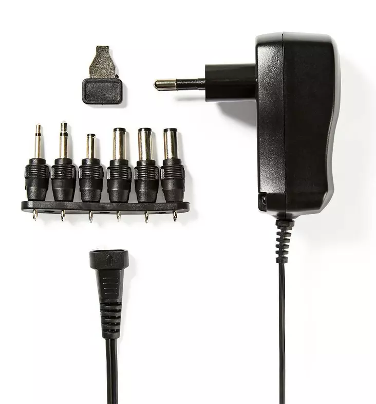 AC Yleisvirtalähde | 18 W | 3 - 12 V DC | 1.80 m | 1.5 A | 6 plug(s) | Musta - Varavirtalähteet - 5412810267156 - 1