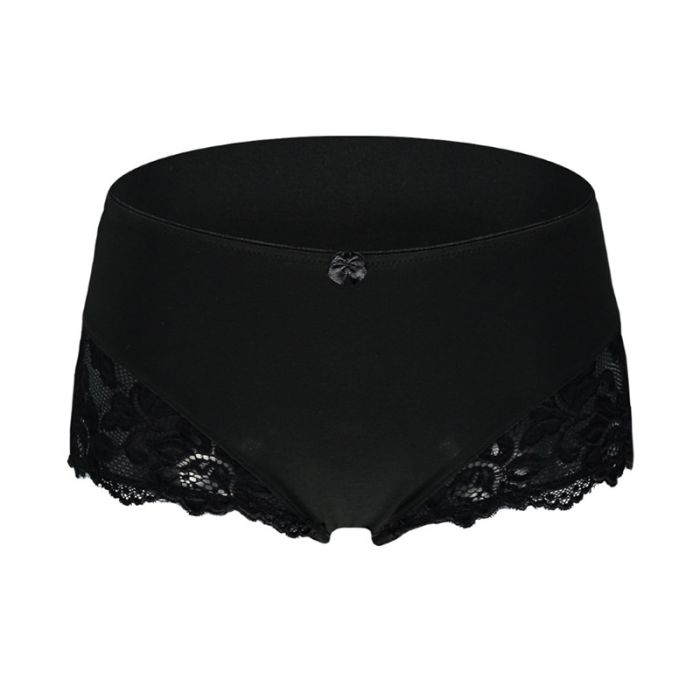 ALUSHOUSUT MIDI 2 KPL/PKT MUSTA KOKO L - Naisten alushousut - 7318161017236 - 1