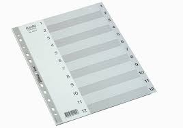 BANTEX KANSIOREKISTERI 1-12 - Kansiot - 5702236211056 - 1