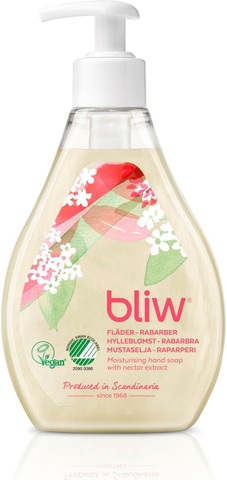 Bliw 300ml Mustaselja-raparperi pumppupullo nestesaippua - Käsisaippuat - 7310610020996 - 1