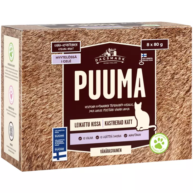 DAGSMARK PUUMA 8-PACK - Kissan märkäruoka - 6430066383306 - 1