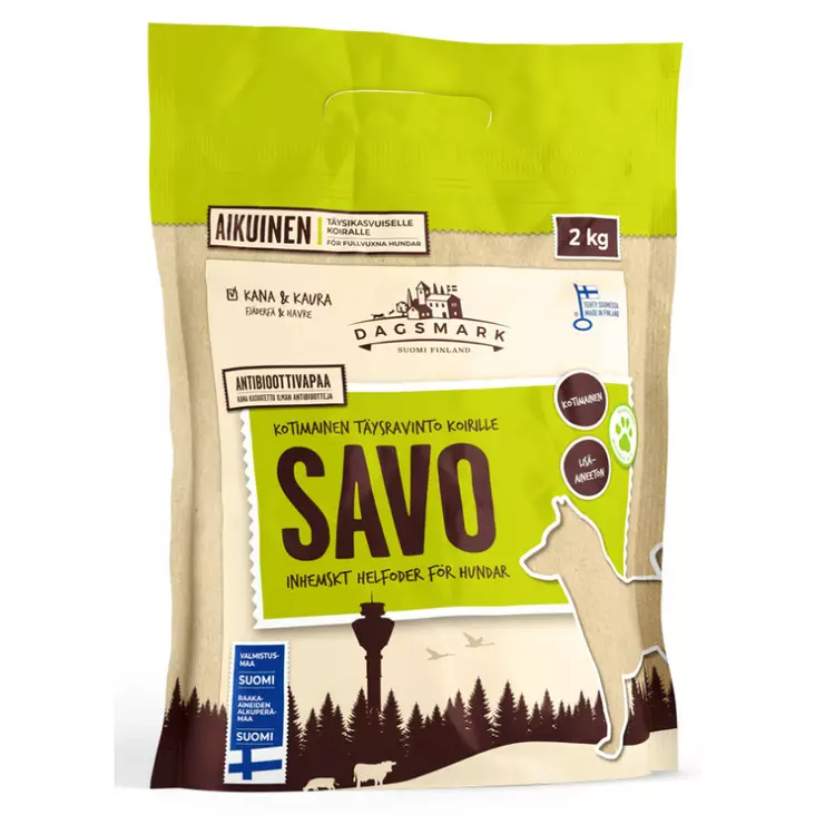 DAGSMARK SAVO 2 KG - Koiran kuivaruoat - 6430066380046 - 1